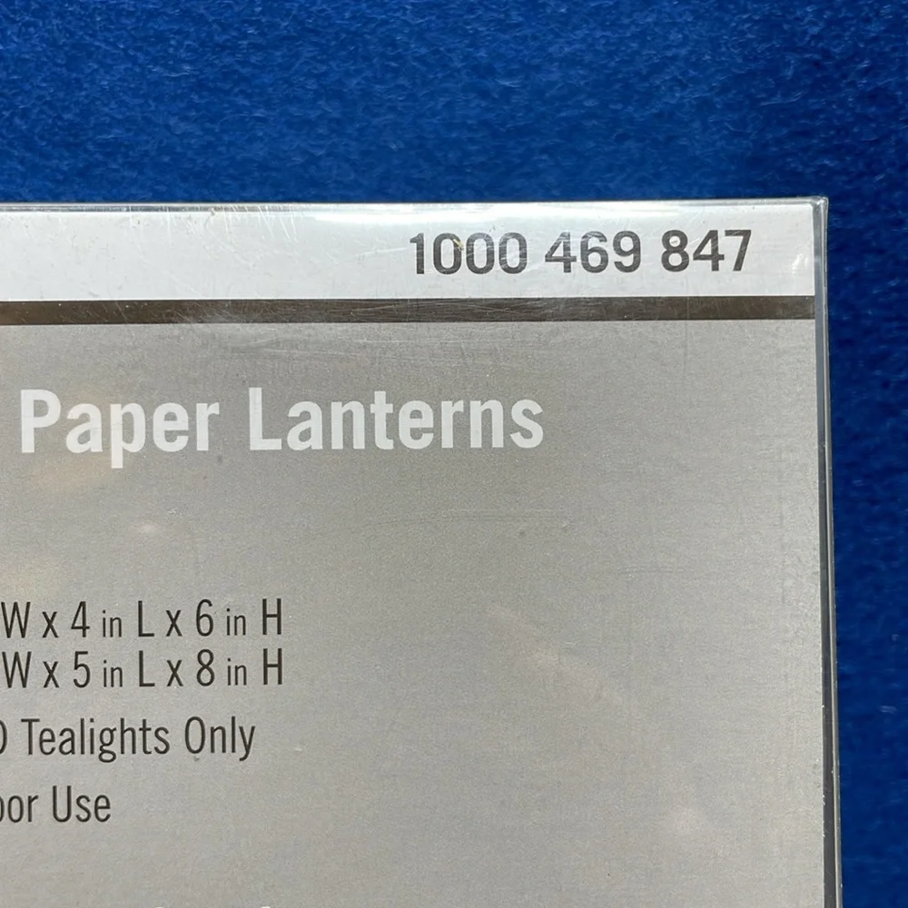 4 Square Paper Lanterns Ivory 2 Small 2 Large Indoor Outdoor Home Depot NOS